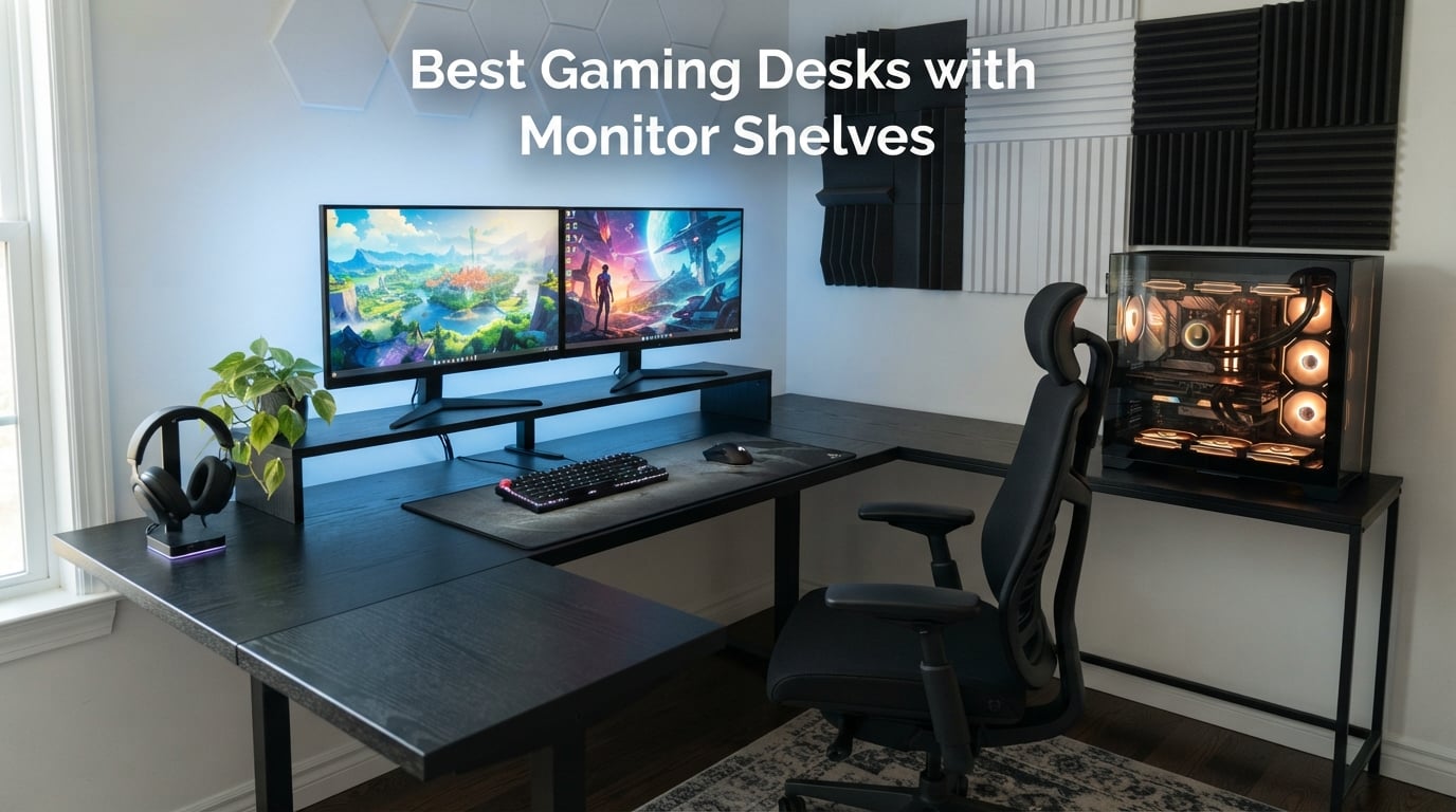 Best Gaming Desks with Monitor Shelves