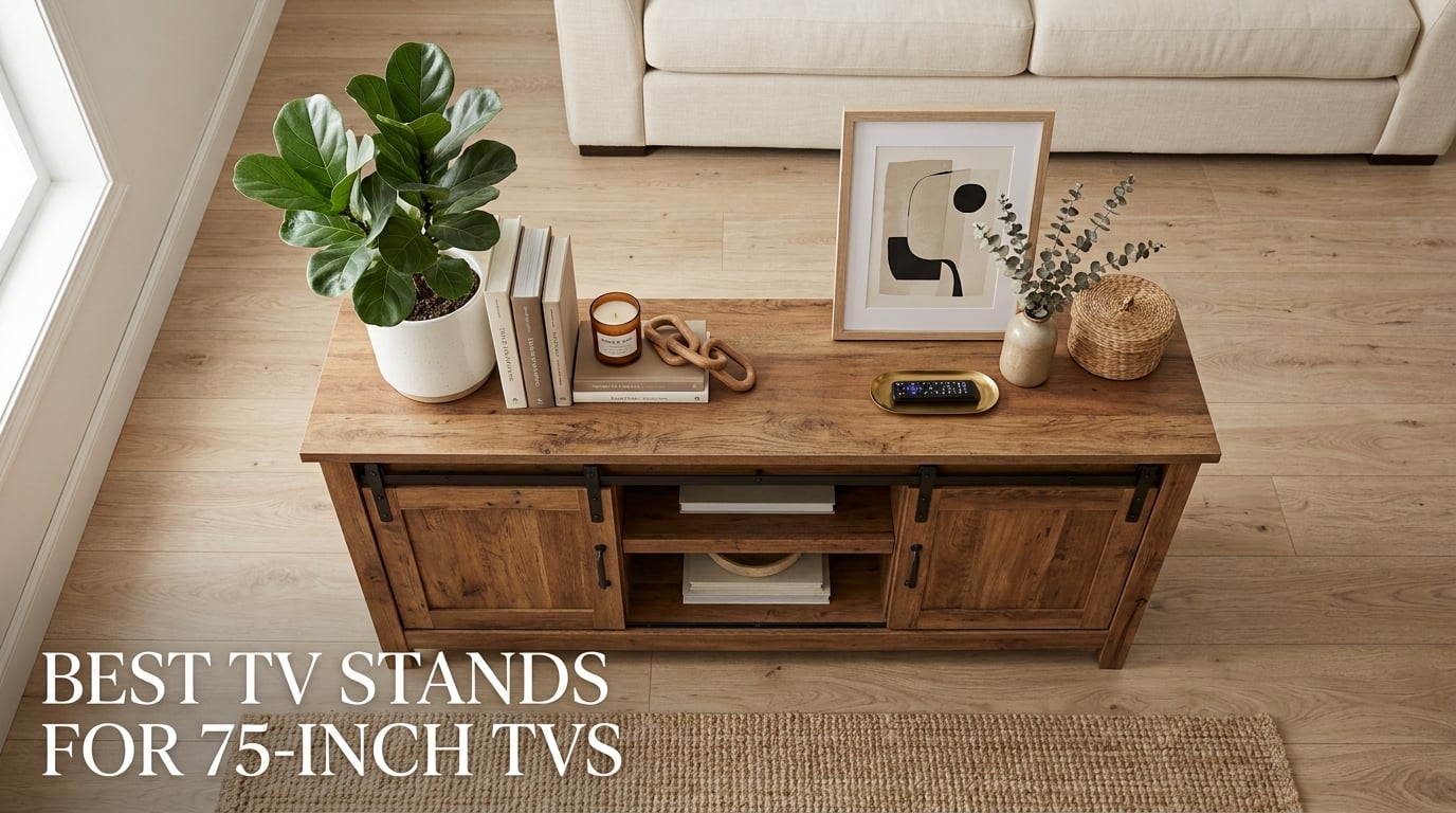 Best TV Stands for 75-Inch TVs