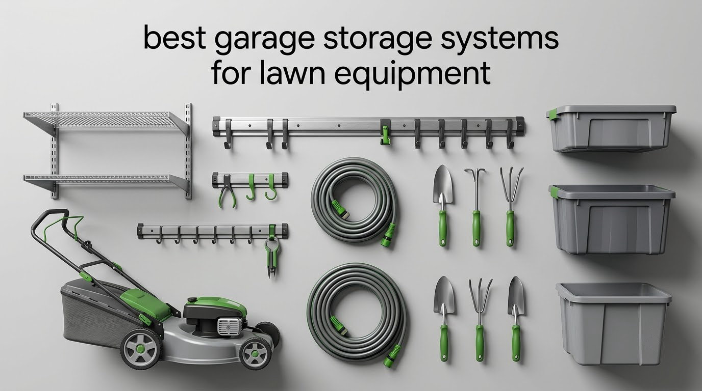 best garage storage systems for lawn equipment