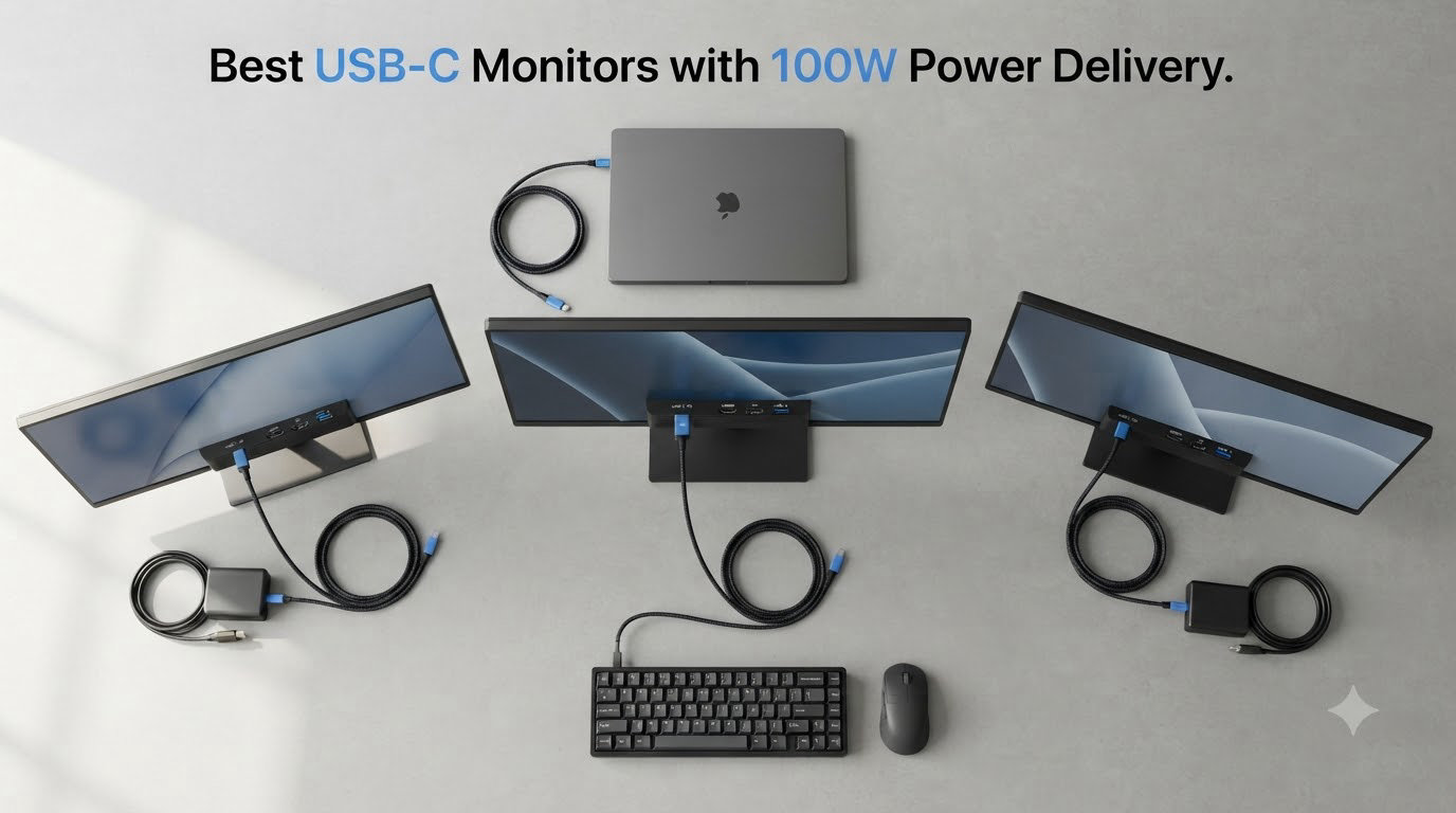 Best USB-C Monitors with 100W Power Delivery