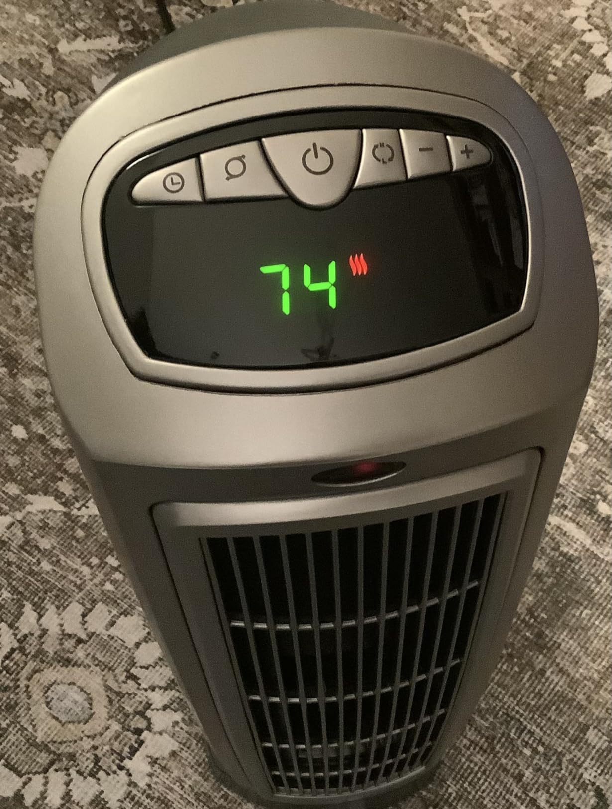 Lasko Oscillating Digital Ceramic Tower Heater for Home with Adjustable Thermostat, Timer and Remote Control, 23 Inches, 1500W, Silver, 755320 customer photo 2
