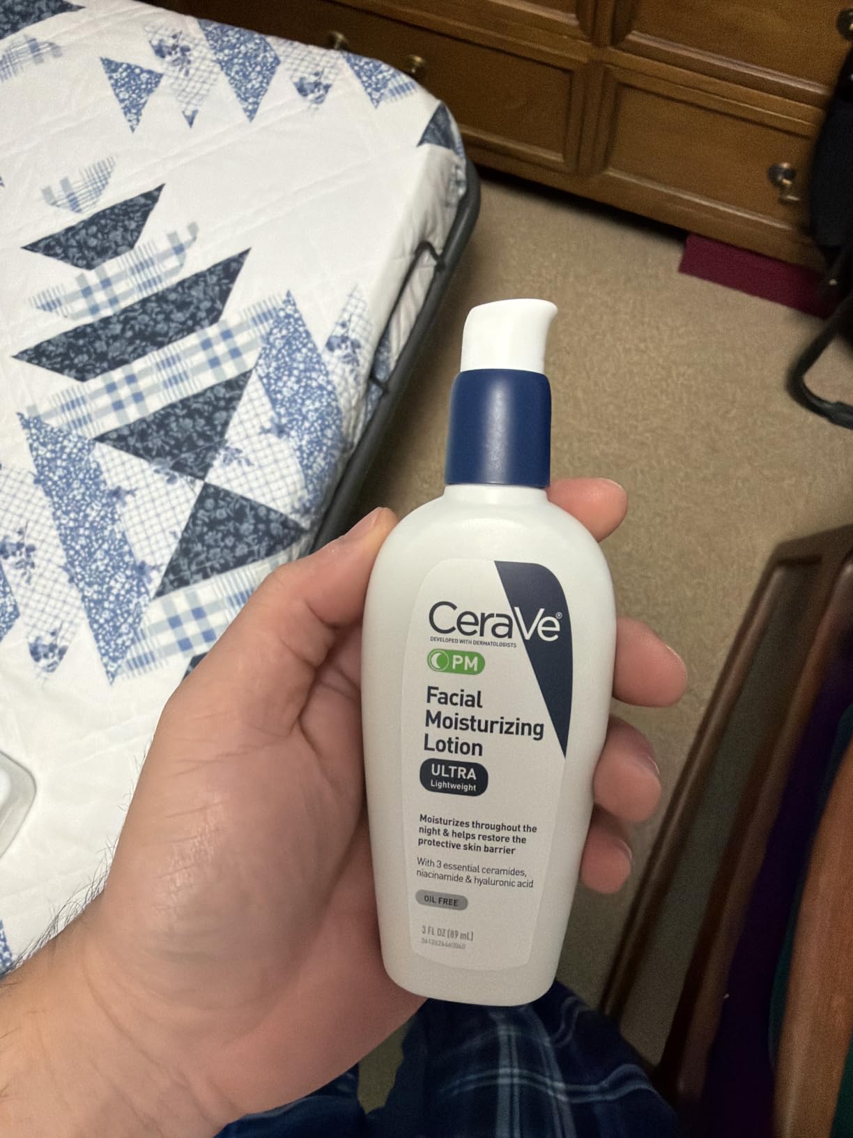 CeraVe PM Daily Facial Moisturizer, Skin Care for Dry Skin, Oil-Free, 3oz customer photo 1