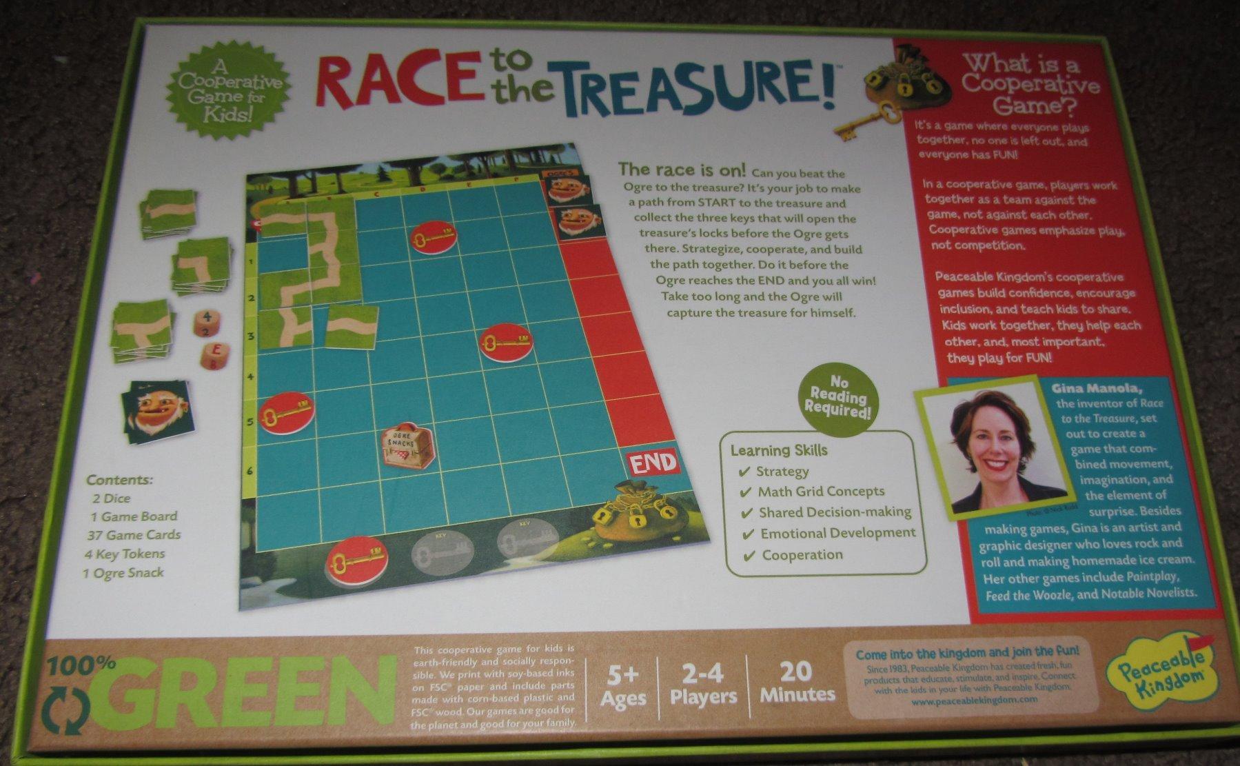 Peaceable Kingdom Race to the Treasure! Cooperative Path Building Game for 2 to 4 Kids Ages 5+ customer photo 1