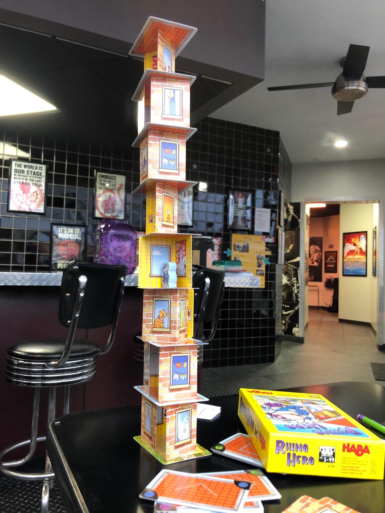 HABA Rhino Hero Game - Card Games for Kids, Ideal for Ages 5 & up - The Heroic Rhino Hero Stacking Card Game Adventure - Triple Award Winner customer photo 2
