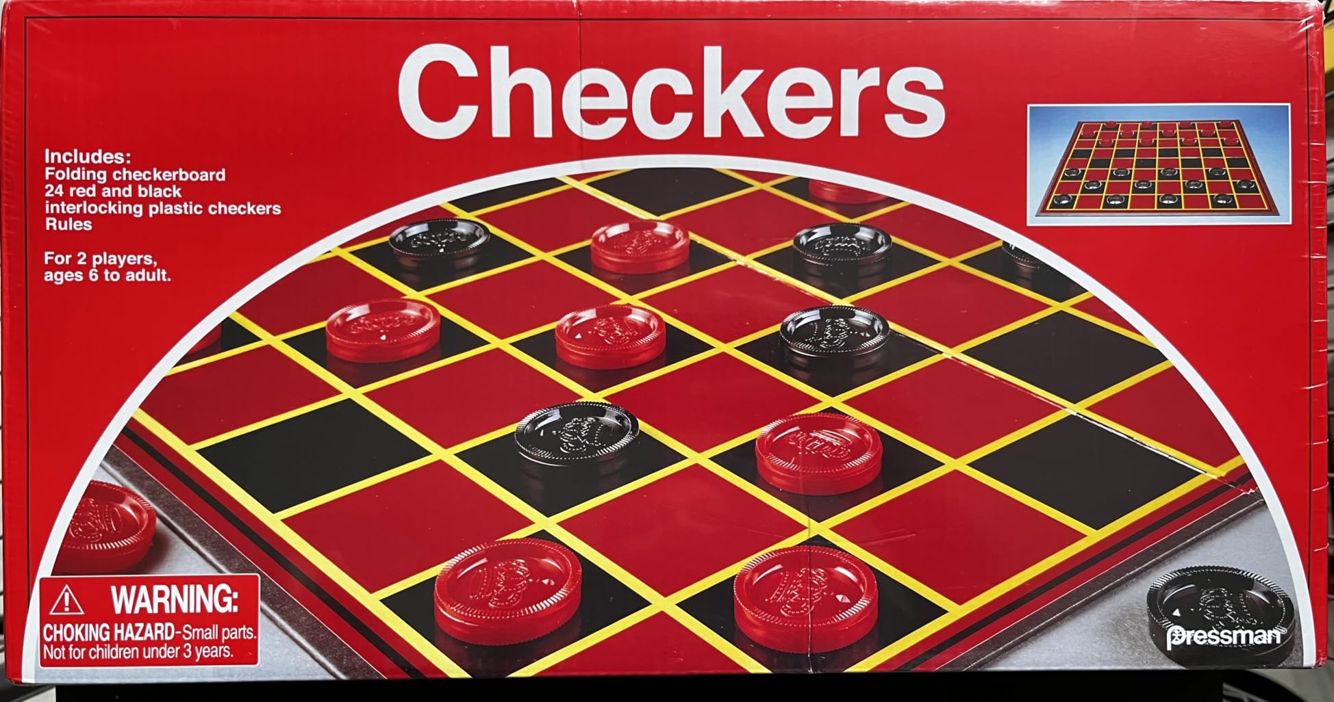 Pressman Checkers -- Classic Game With Folding Board and Interlocking Checkers, 2 Players customer photo 1