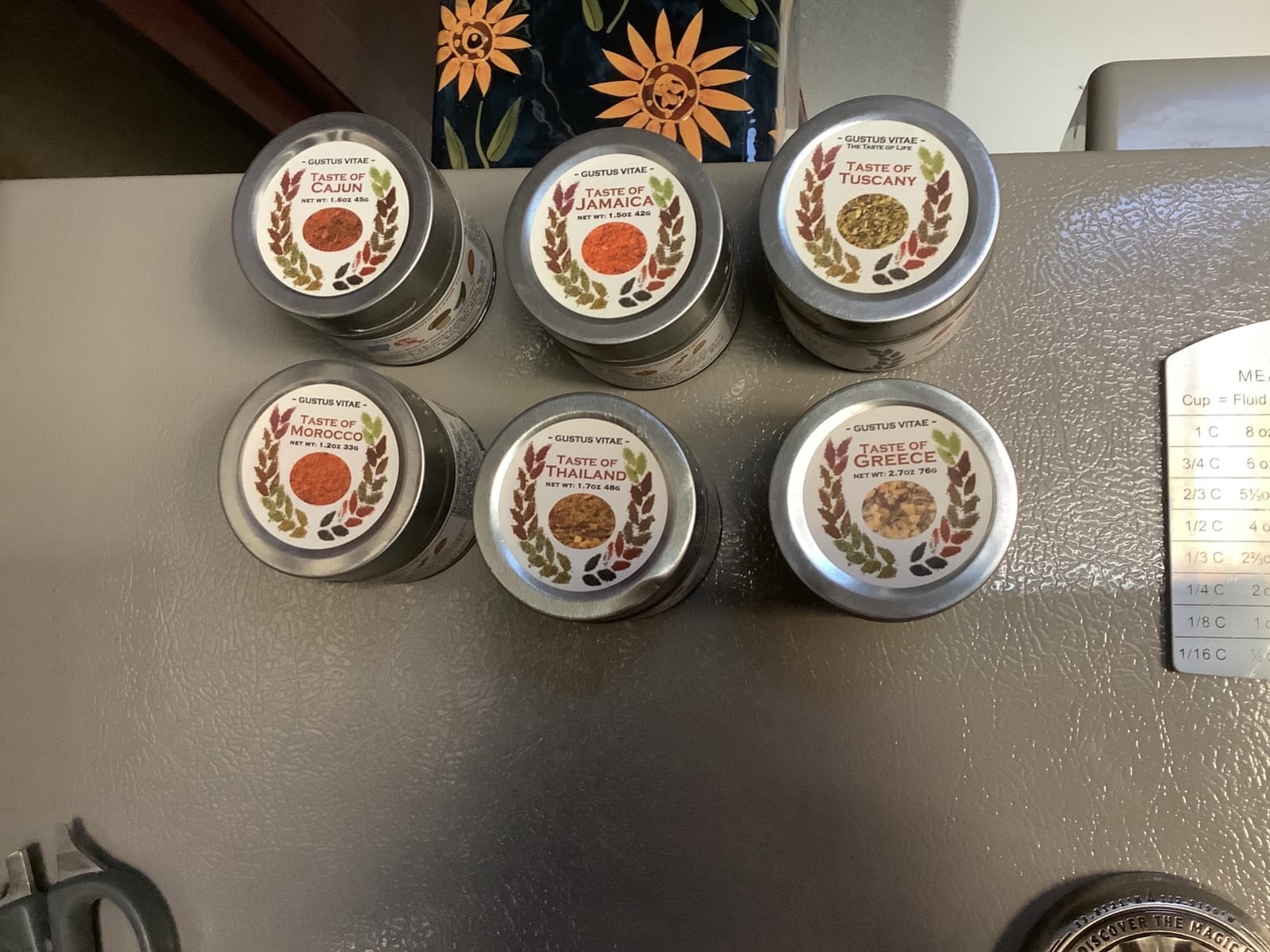 Gourmet World Flavors Seasoning Collection | Non GMO Verified | 6 Magnetic Tins | Spice Blends | Crafted in Small Batches by Gustus Vitae | #68 customer photo 1