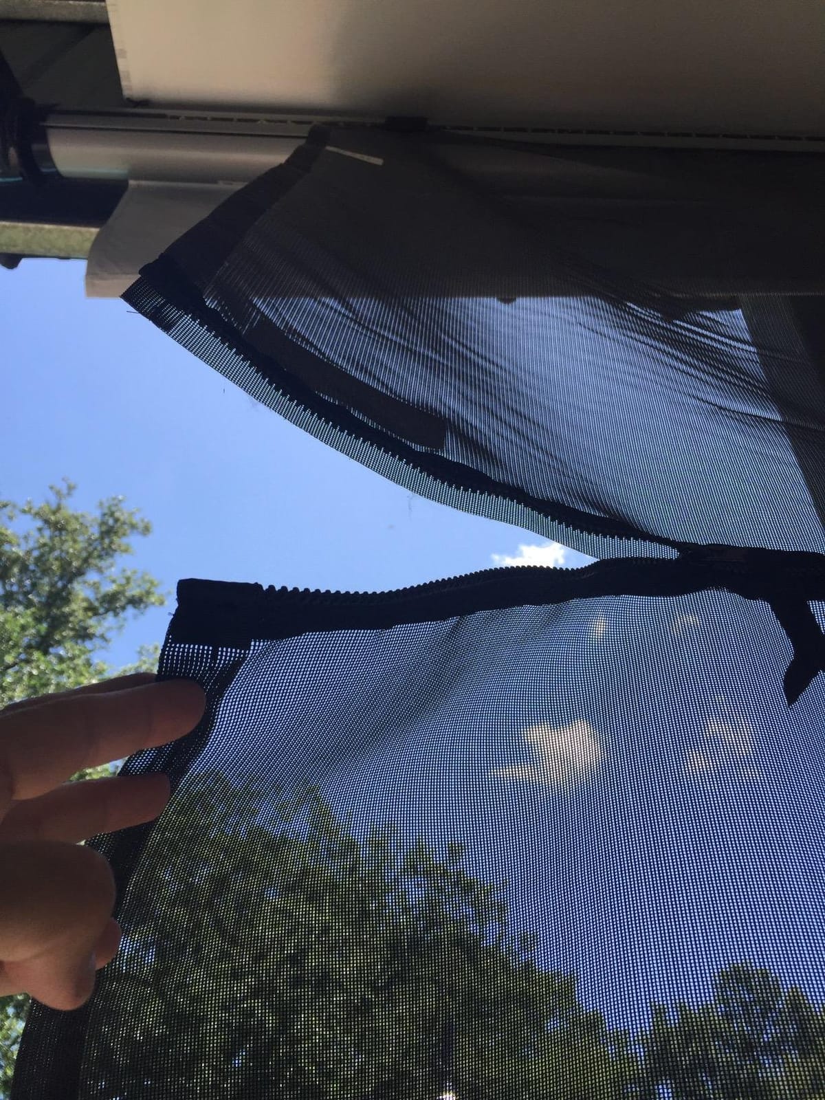 Carefree Of Colorado Drop RV Awning EZ ZipBlocker - Black Mesh RV Awning Shade Screen, Canopy Sun Blocker, Camper Accessory for Front Patio (15' x 9') customer photo 1
