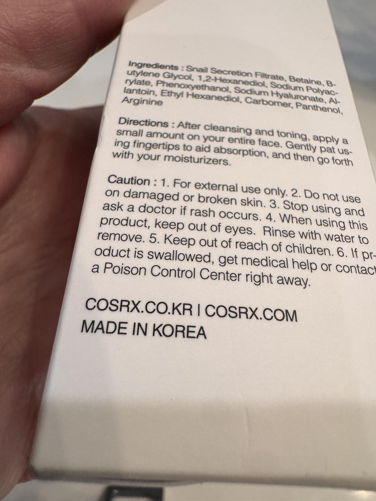 COSRX Snail Mucin 96% Repairing Serum for Sooothing & Hydrating 3.38 oz. customer photo 1