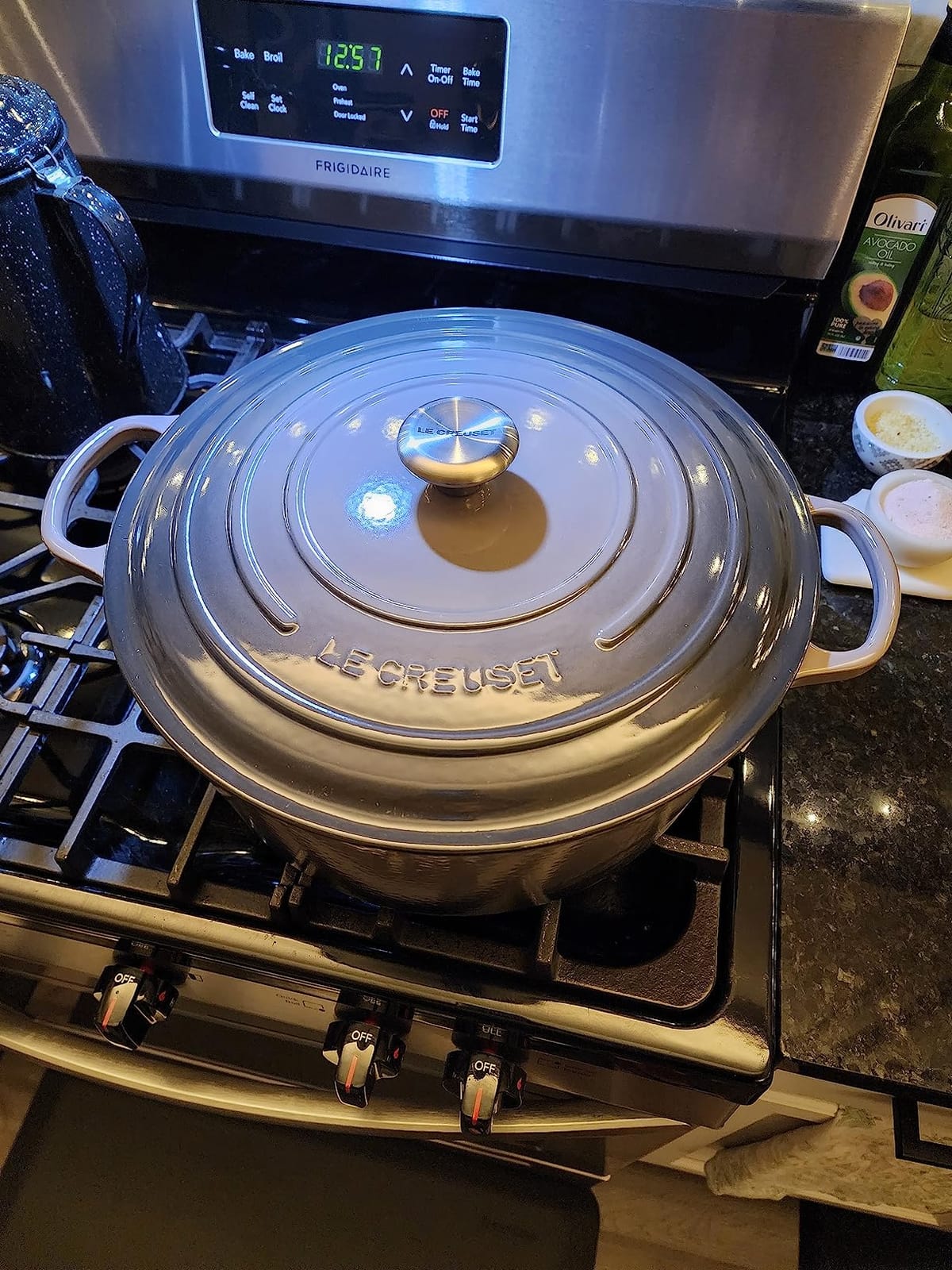 Le Creuset Enameled Cast Iron Round Dutch Oven, 7.25 qt., Cerise customer photo 1