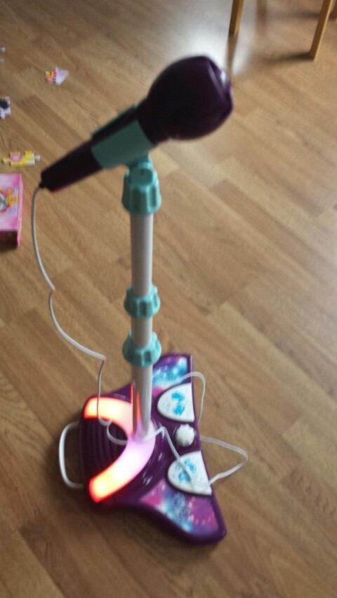 Little Pretender Kids Karaoke Machine, 2 Mics, Adjustable Stand & Lights customer photo 2
