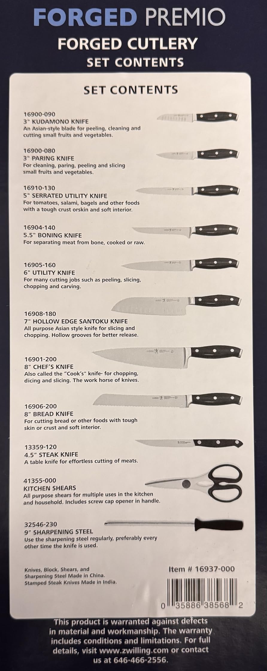 J.A. Henckels Forged Premio 19 Piece Knife Block Set, Cherry Block customer photo 1