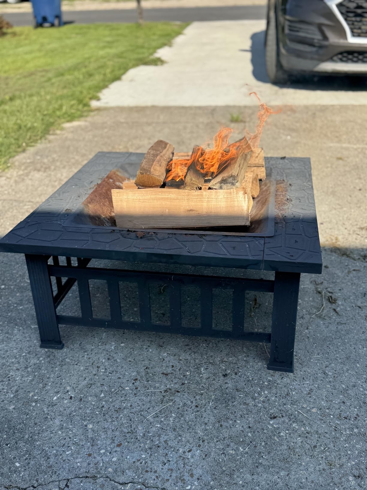 ZENY 32 inch Outdoor Fire Pit with Grill customer photo 1