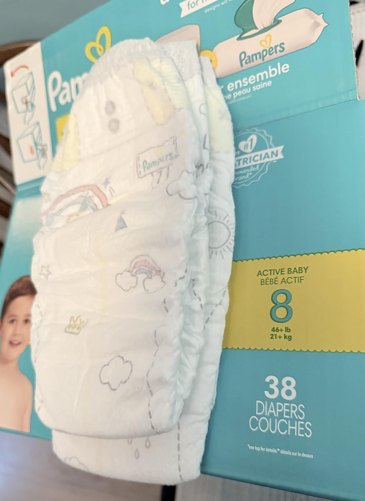 Swaddlers Diapers, Size 1 (8-14 lbs), 198 Count, Fragrance Free, Hypoallergenic, Absorbent, Pediatrician Recommended, Skin Safe customer photo 2
