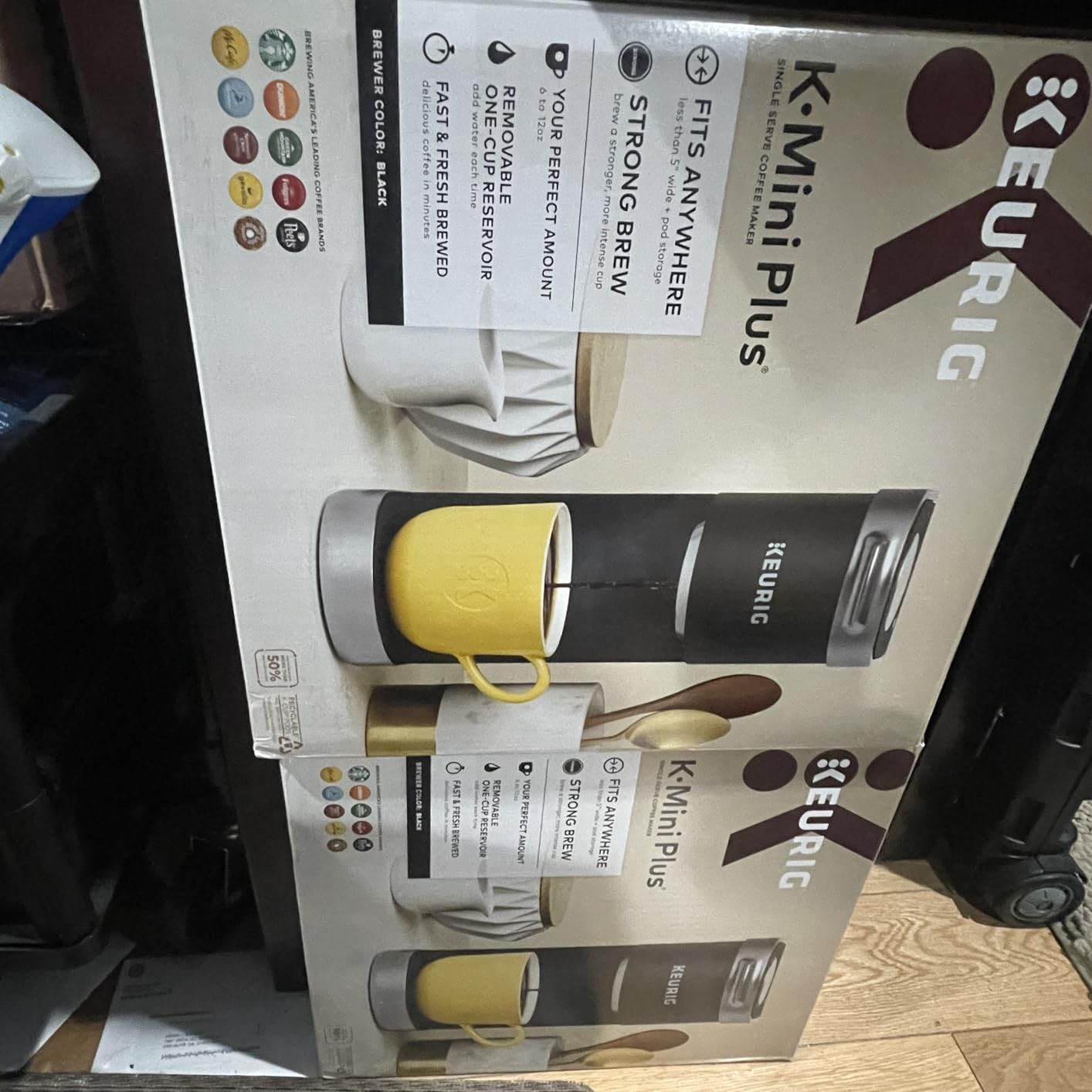 Keurig K-Mini Plus Single Serve K-Cup Pod Coffee Maker, with 6 to 12oz Brew Size, Stores up to 9 K-Cup Pods, Travel Mug Friendly, Matte Black customer photo 1