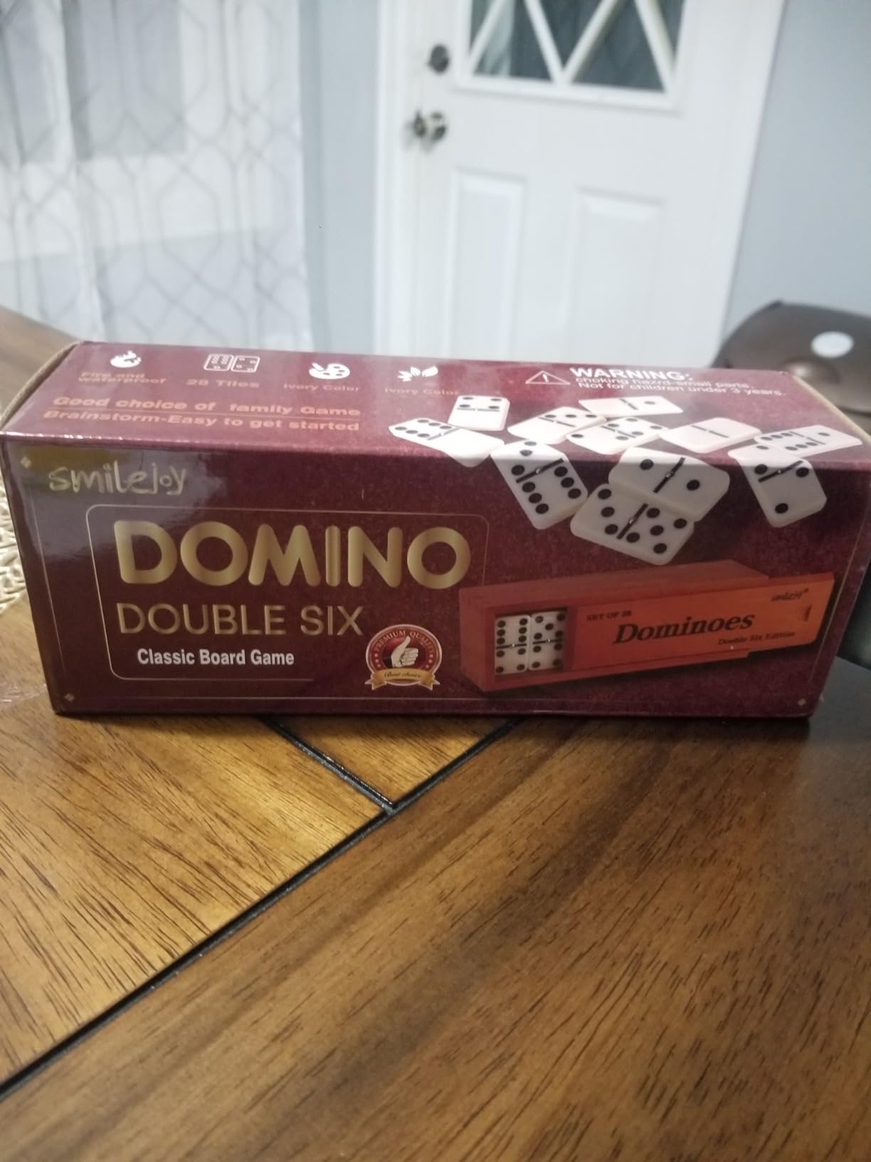 Smilejoy Double Six Dominoes Set for Adults, 28 Tiles with Wooden Box customer photo 1