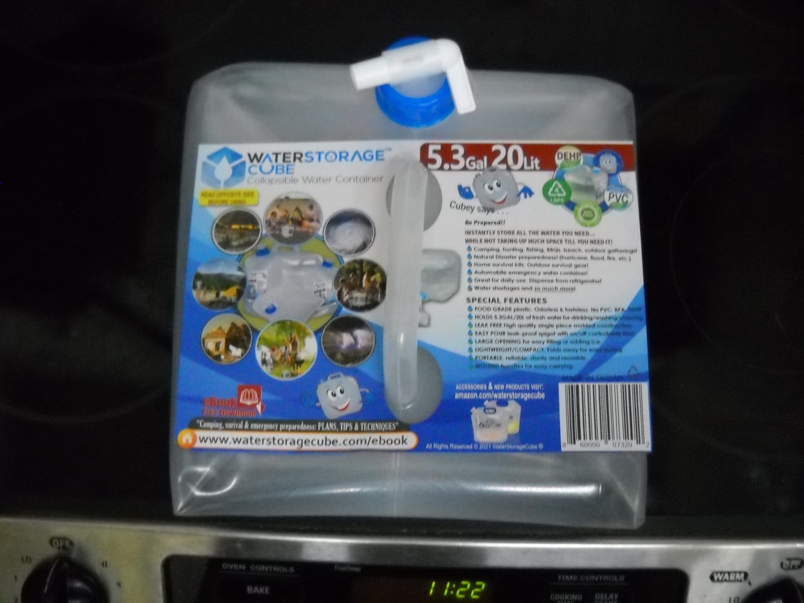 WaterStorageCube Collapsible Water Container with Spigot (2.6 Gal (2-Pack)) customer photo 1