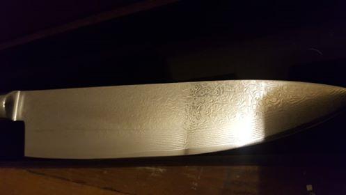 Fanteck Chef Knife 8 Inch, Japanese Damascus Kitchen Knife, Vg10 67 Layer High Carbon Stainless Steel Professional Sharp Chef’s Knife,Pakkawood Handle,Gift box,Plastic sheath& Sharpener customer photo 1
