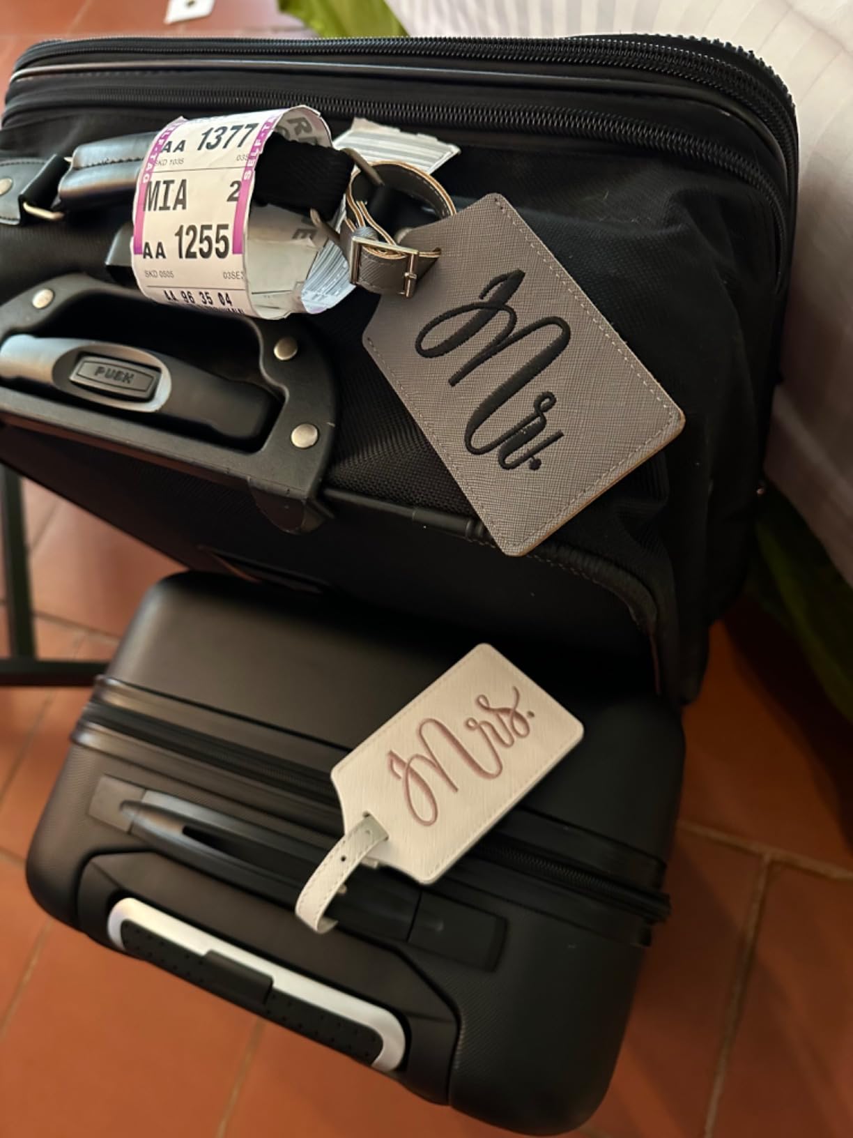 Chelmon Mr and Mrs Tags for Couples, Bride Groom Honeymoon Travel Gifts customer photo 1