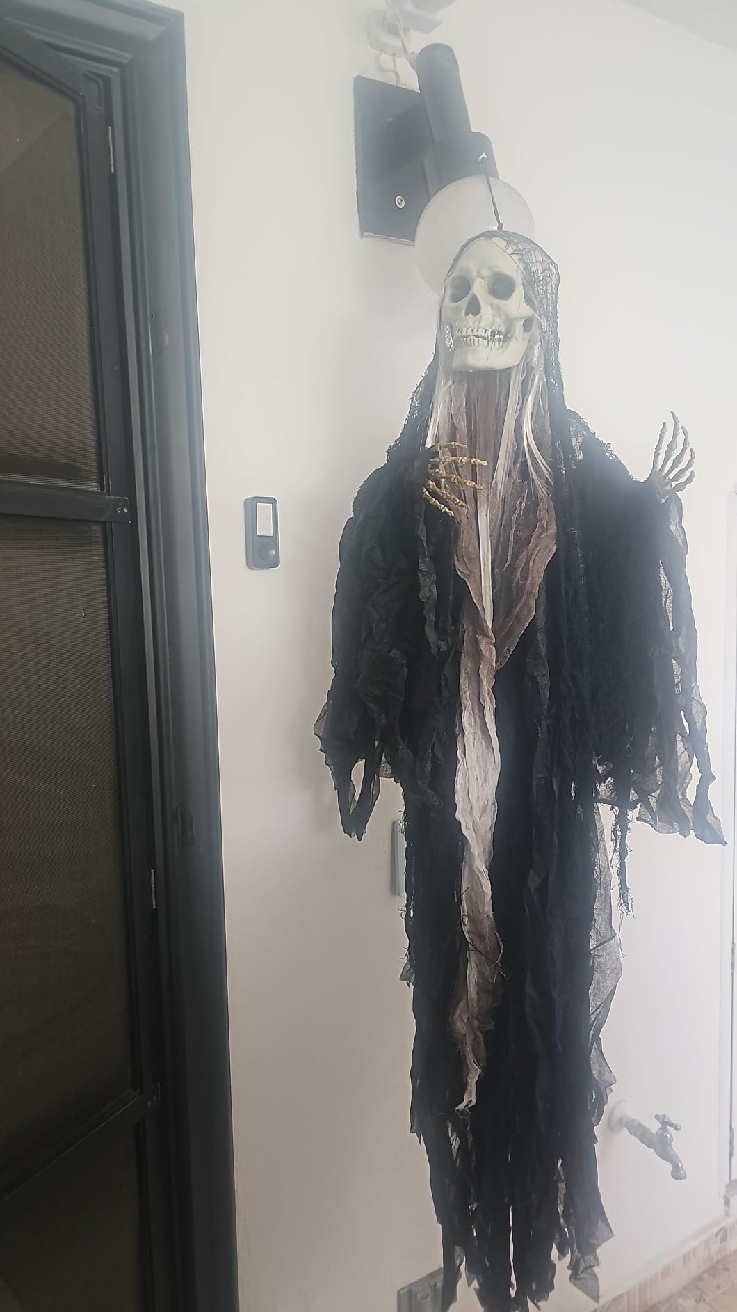 JOYIN 3 Pack Hanging Halloween Skeleton Ghosts Decorations, Grim Reapers for Best Halloween Outdoor Decorations customer photo 1