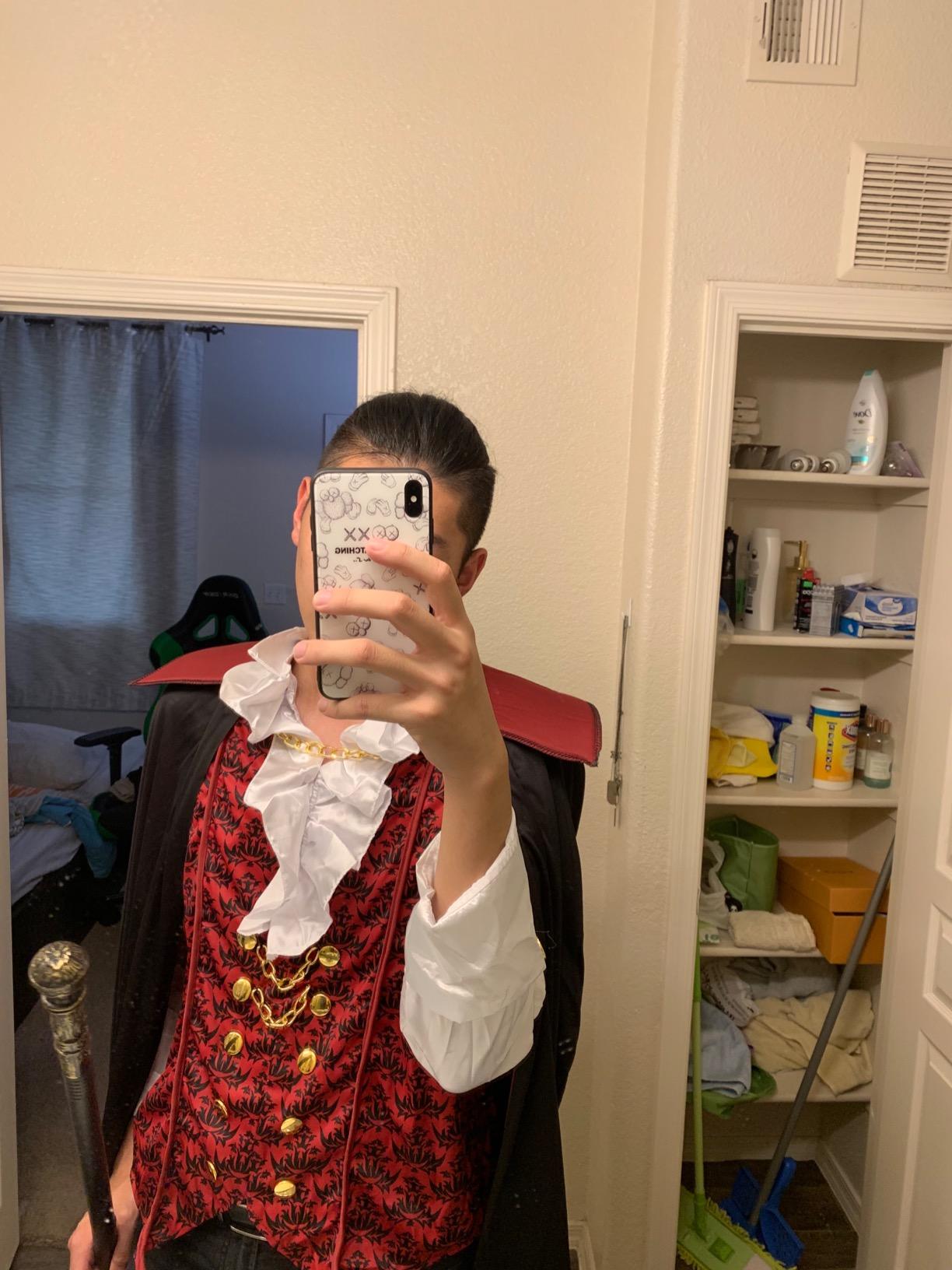 Spooktacular Creations Halloween Men Vampire Costume,Halloween Men's Vampire Cape, Dracula Costume Men customer photo 1