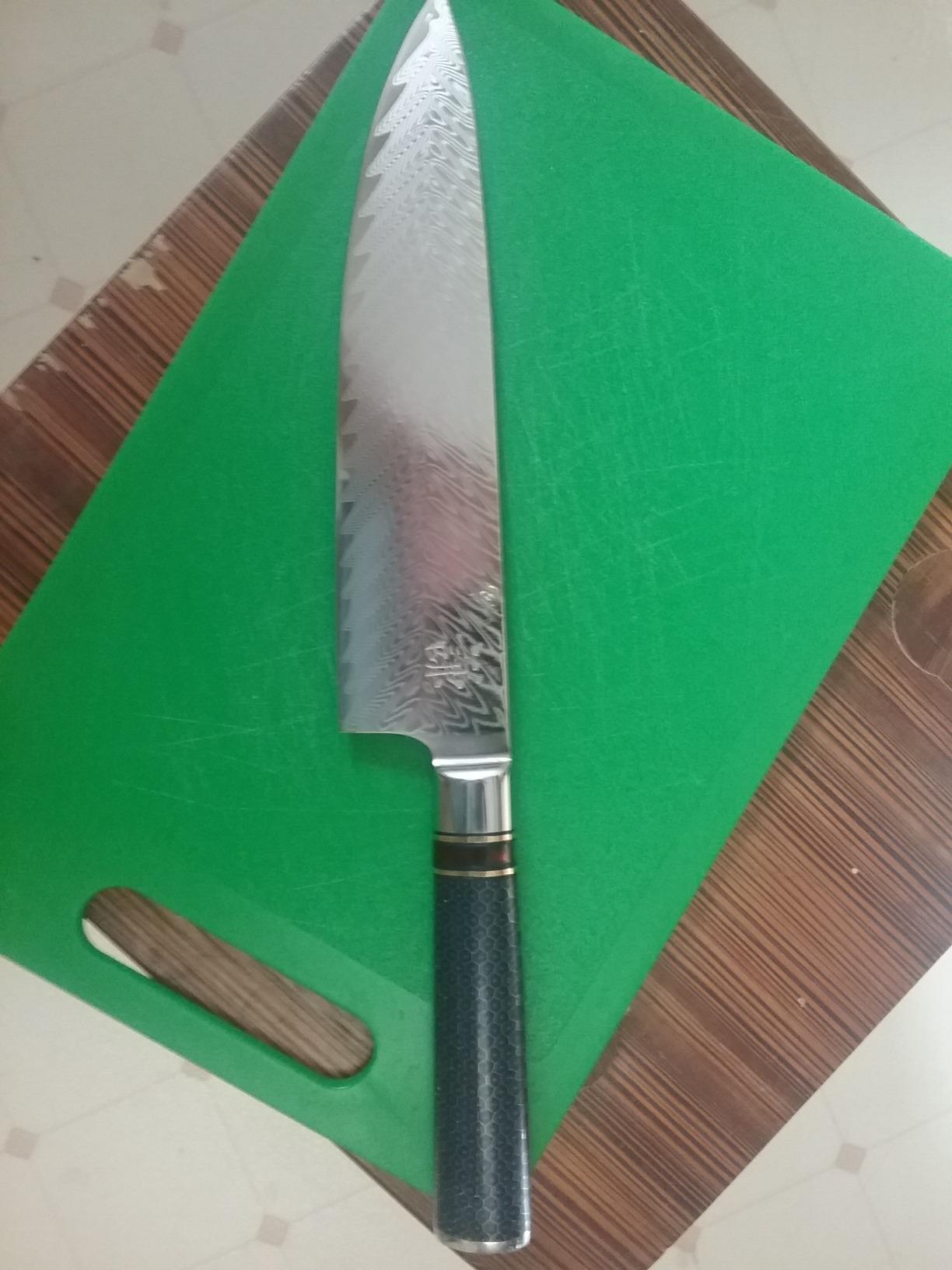 Chef Knife 8 Inch, Damascus Chef Knife Japanese VG10 Kitchen Knife Sharpest 67-Layer High Carbon Stainless Steel knife, Pro Cooking Knife, Meat Cutting Gyuto Chef Knife with Sheath customer photo 1