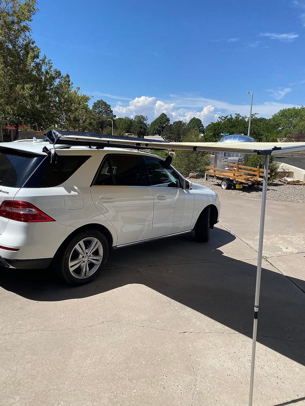 Timber Ridge Car Awning Camper Awning 8.2X6.5ft Truck Tent Waterproof PU10000mm UV50+ Rooftop Overland Camping, Retractable Side Tent Shade for Car/SUV/Truck/Van, Beige customer photo 2