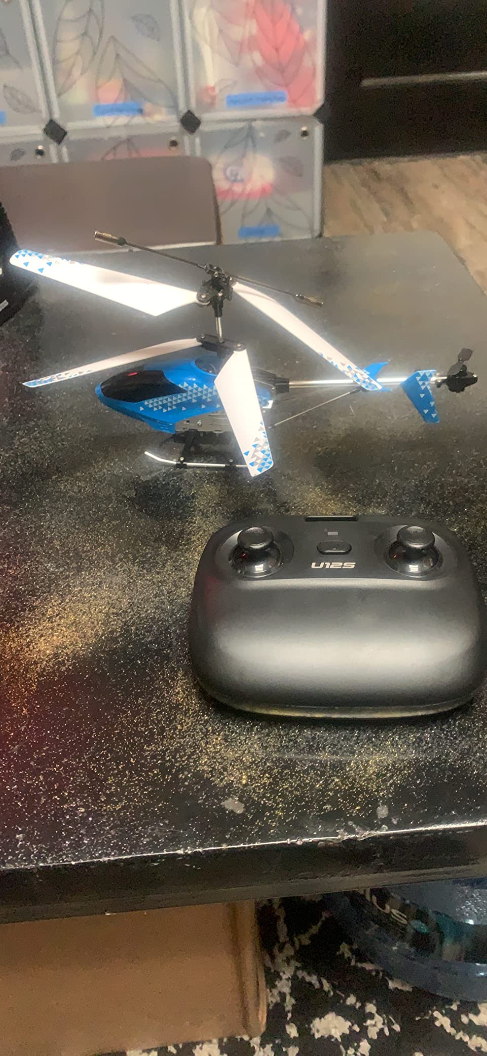 U12 Remote Control Helicopter Mini RC Helicopter with Altitude Hold Blue customer photo 1