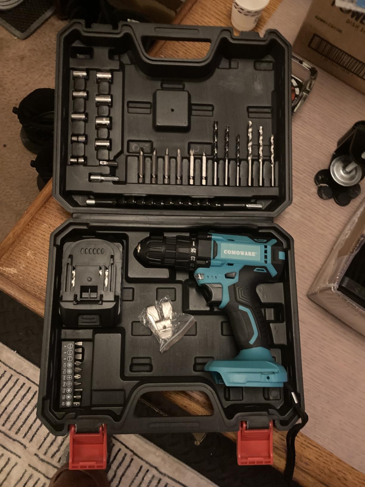 COMOWARE Cordless Drill, Electric Power Drill & Bits Set w/Charger& Battery customer photo 1