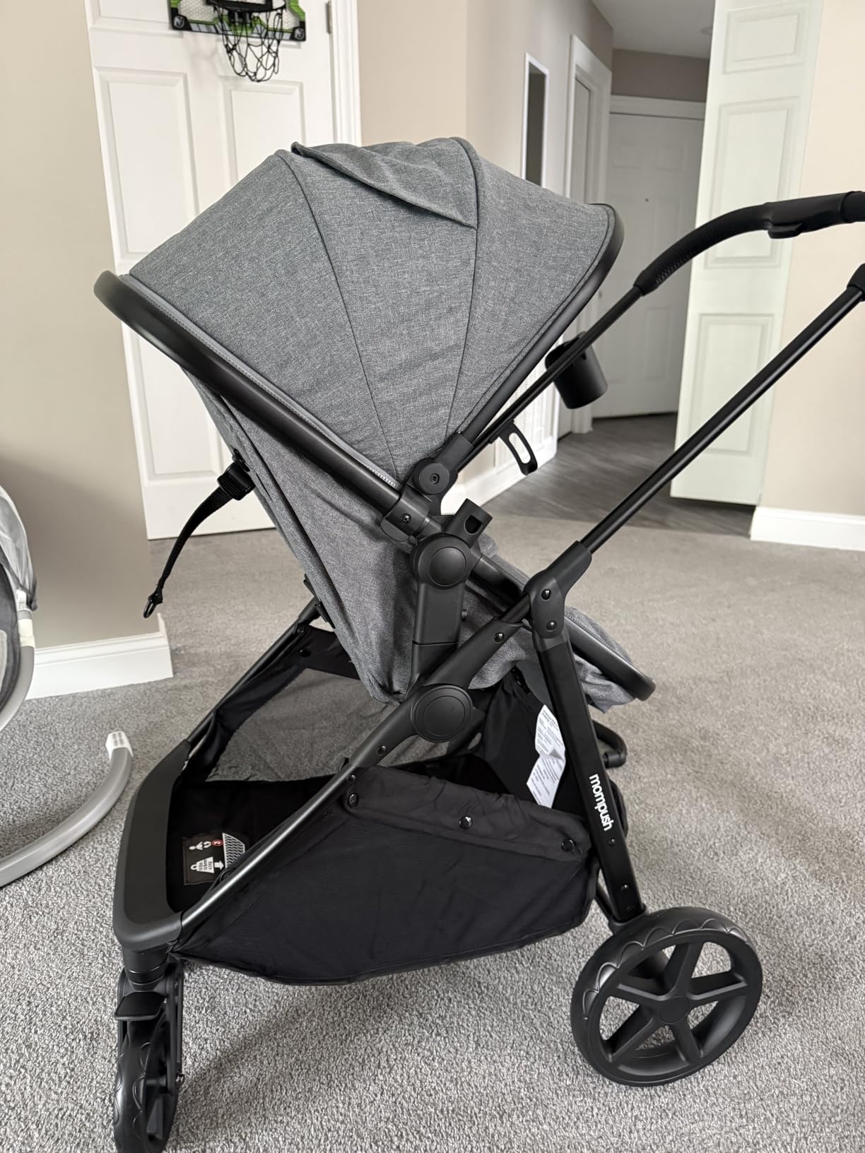 Mompush Wiz 2-in-1 Bassinet Stroller Reversible Seat, One-Hand Fold, Black customer photo 1