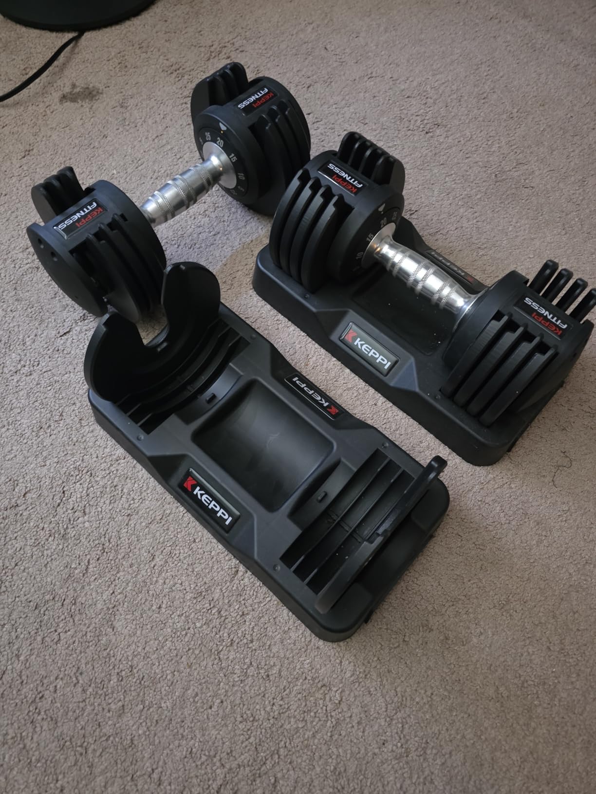 Keppi Adjustable Dumbbells Set of 2, Quick Adjust Weights for Home customer photo 2