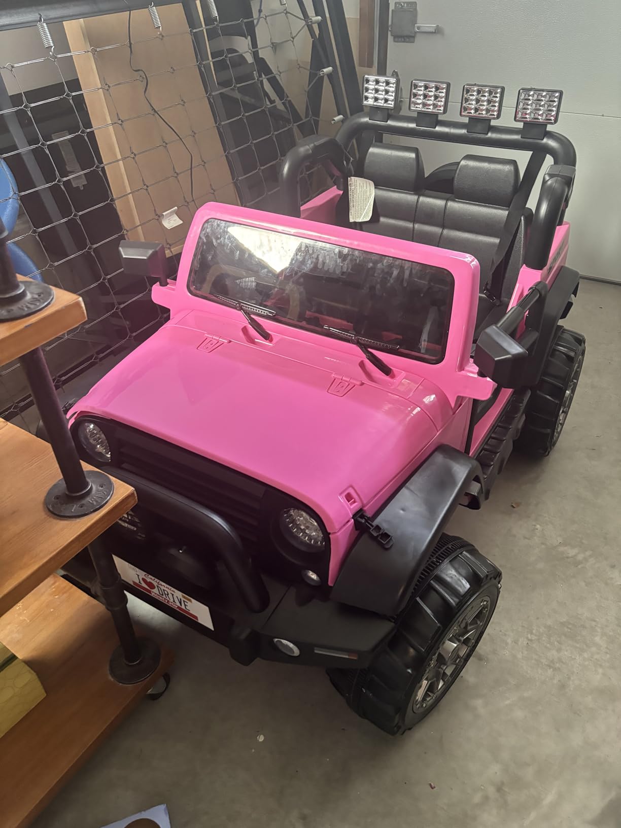 HONEY JOY 2 Seat Ride On Truck, 12V Off-Road Ride On Car with Remote Control, Slow Start, Spring Suspension, LED Lights, Music, 3 Speeds, Battery Powered Electric Vehicle for Two Kids(Red) customer photo 2