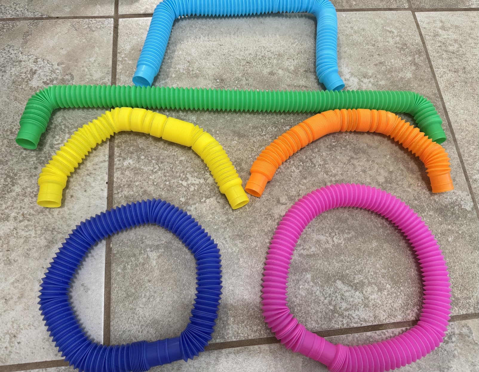 Nutty Toys Pop Tubes - Large 4-Pack Sensory Toys - Creative STEM Learning for Kids - Connect & Pop! Top ADHD Autism Fidget 2026, Best Boy & Girl Christmas Stocking Stuffers Gifts Idea customer photo 2