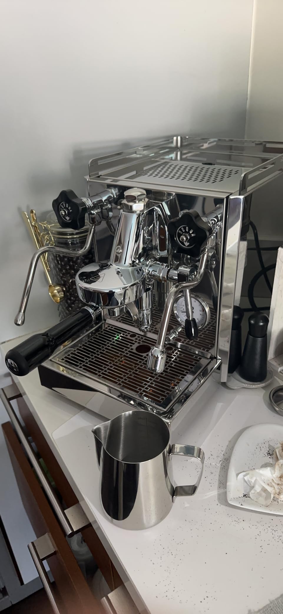 Diletta Bello Espresso Machine | Heat Exchanger | E61 | Manual Control | 3 Liter | Made In Italy | (Stainless Steel) customer photo 2