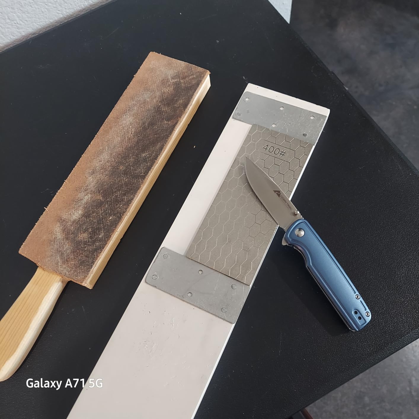 Diamond Sharpening Stone, 5 Pcs Knife Sharpening Stone with Extra Fine/Coarse Plate and Non-slip Base, 400/600/800/1000/1200 Grit customer photo 2