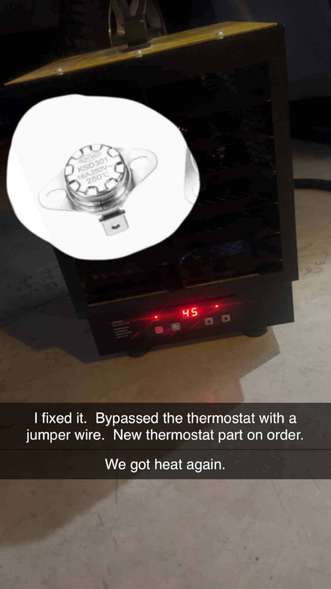 Dura Heat 240 Volt Hard-Wired Garage Heater, Remote, 10,000 Watt - EWH9615 customer photo 1