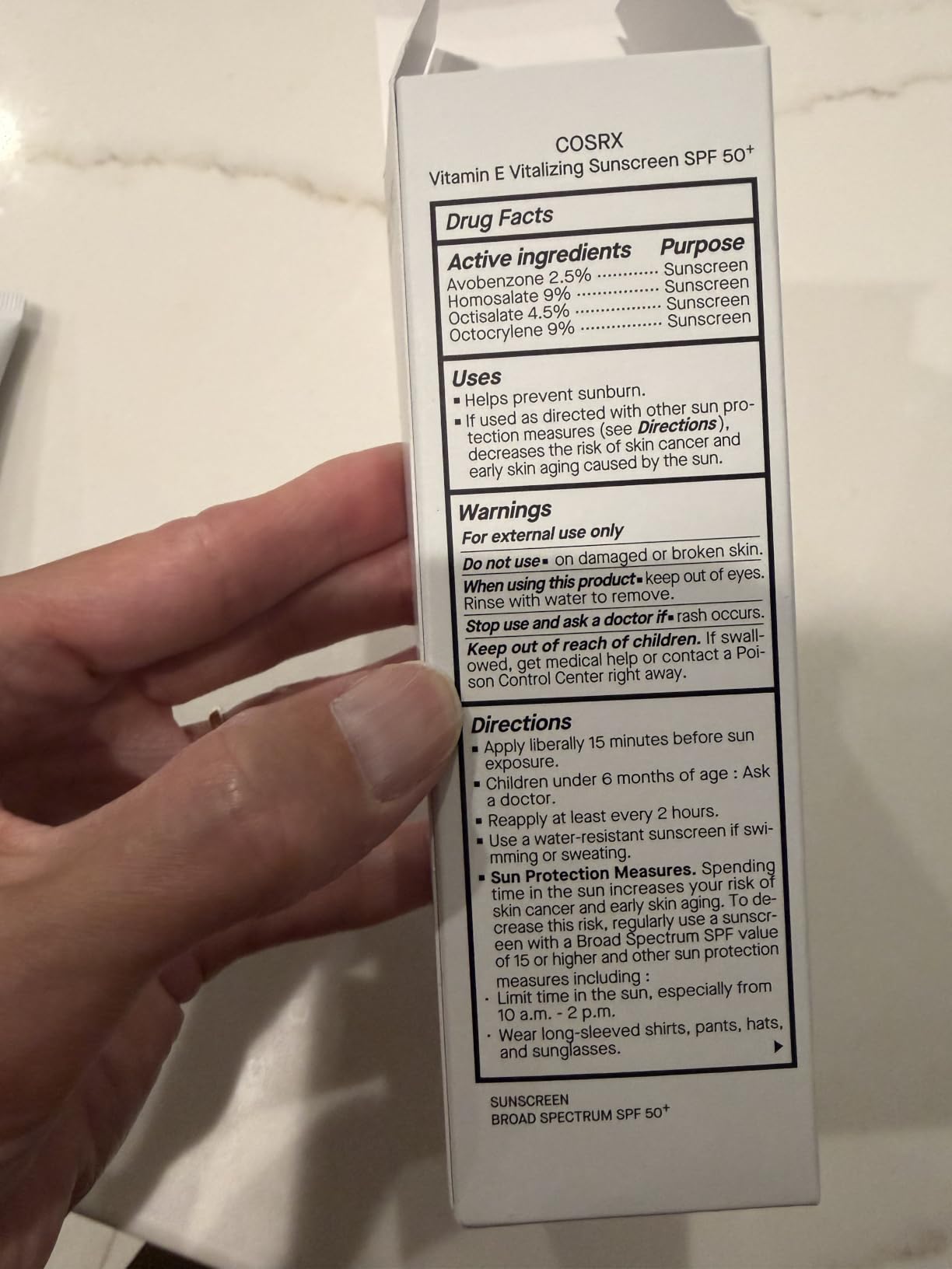 COSRX Vitamin E Sunscreen SPF 50, Natural Glow, for Oily Skin, 1.69 fl oz customer photo 1