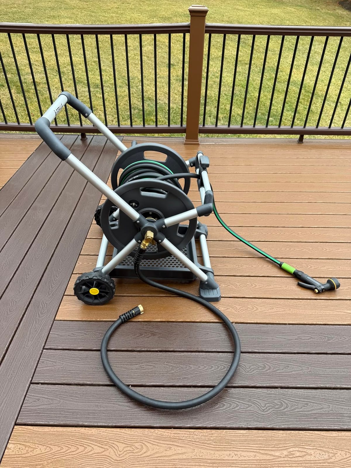 Gorilla Mobile Aluminum Garden Hose Reel, 225 Ft, Zero-Rust, No-Leak Brass customer photo 2