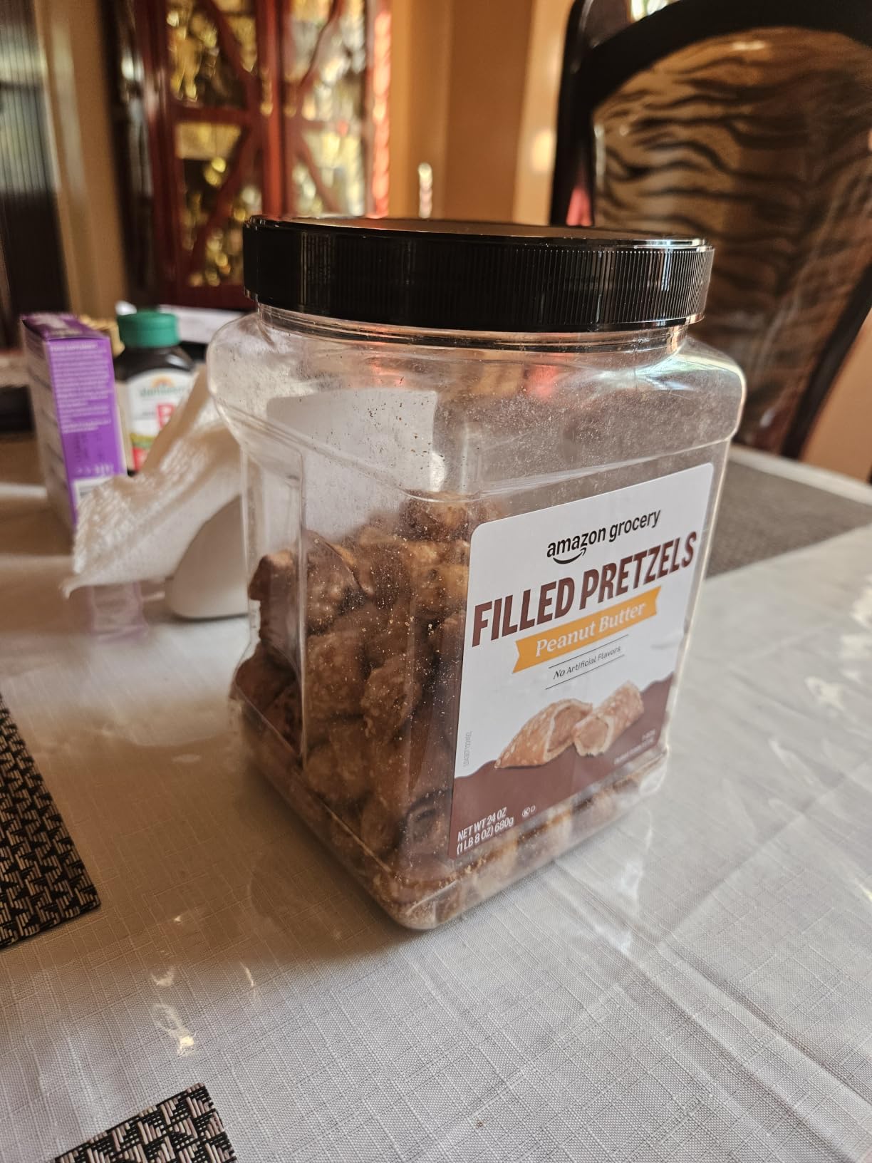 Amazon Grocery, Peanut Butter Filled Pretzels, 24 Oz customer photo 2