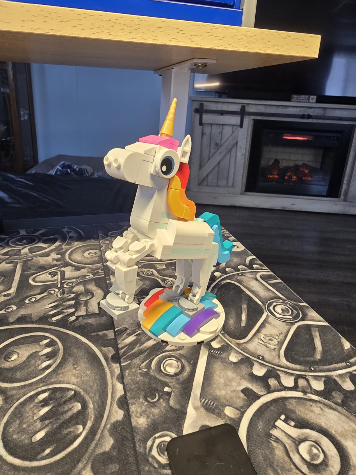 LEGO Creator 3 in 1 Magical Unicorn Toy, Transforms to Seahorse to Peacock, Rainbow Animal Figures, Unicorn Gift for Grandchildren, Girls and Boys, Buildable Toys, 31140 customer photo 2