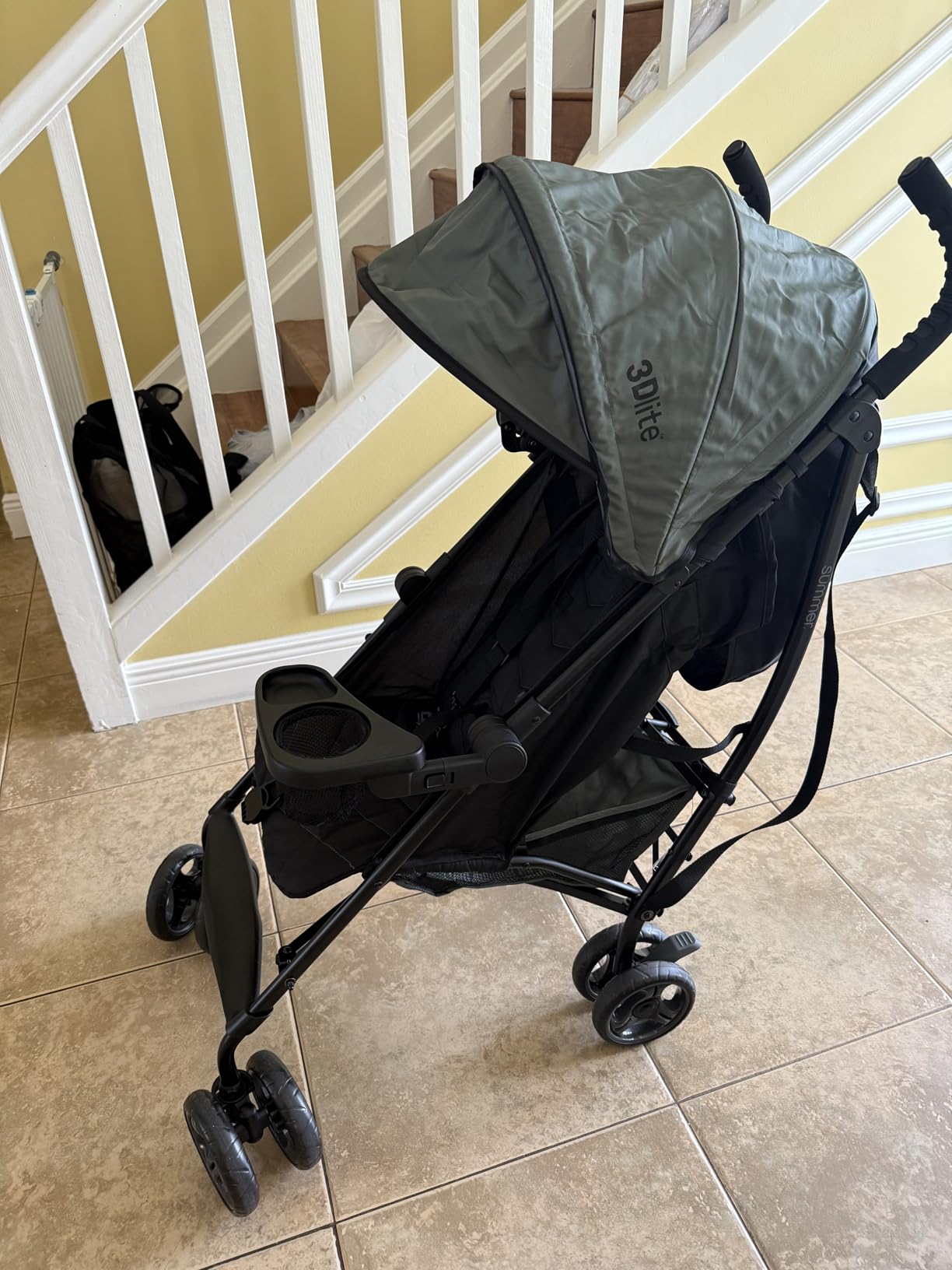 3Dlite ST Convenience Stroller, Black & Gray - Lightweight Stroller with Steel Frame, Large Seat Area, Multi-Position Recline, Large Storage Basket - Infant Stroller for Travel and More customer photo 2