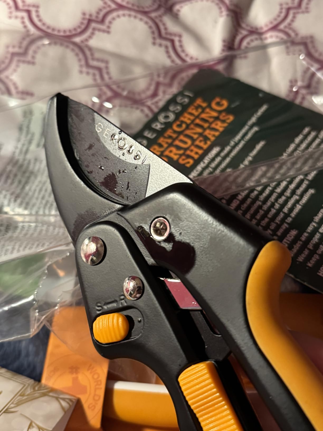 Gerossi Ratchet Pruning Shears Heavy Duty, Hand Pruners for Gardening customer photo 2