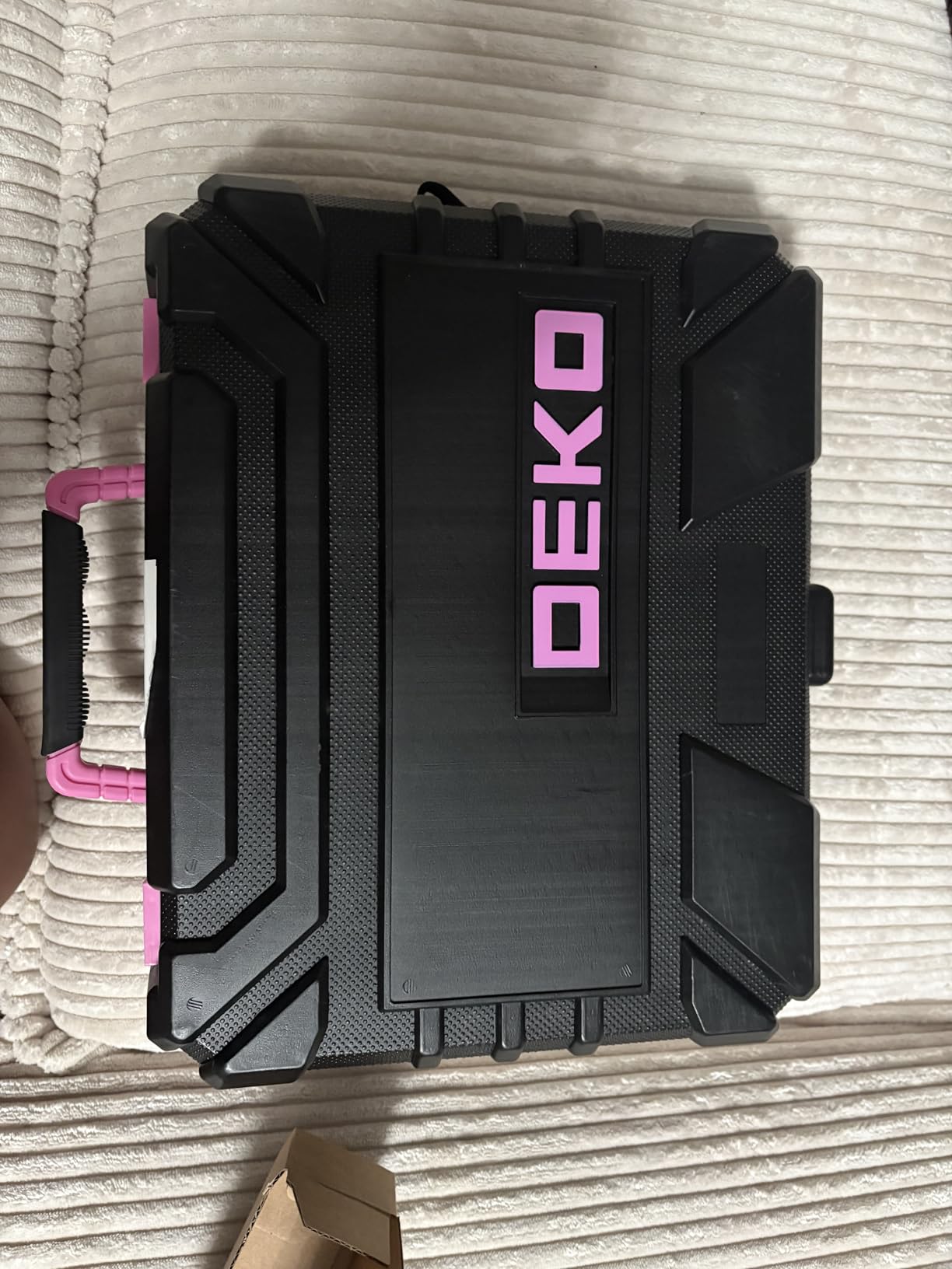 DEKOPRO Drill Set, Home Tool Set with 8V Pink Cordless Drill, Hand Tool Kit for Women, 126 pcs customer photo 2