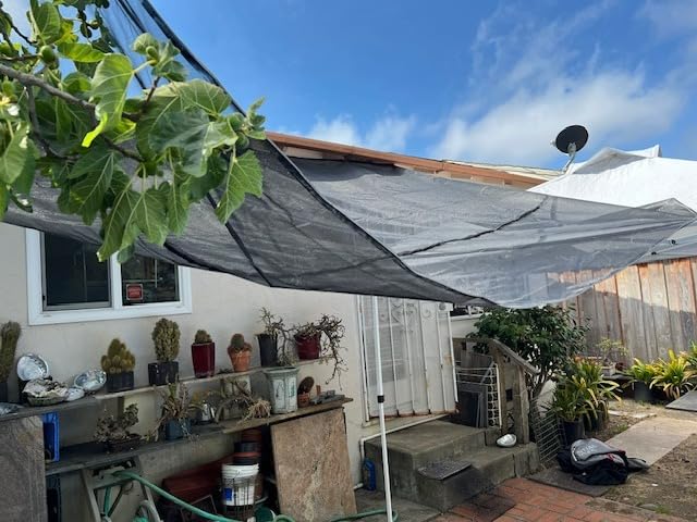 NAIMORUI RV Awning Side Shade Screen, Black Mesh Camper Sunshade customer photo 1