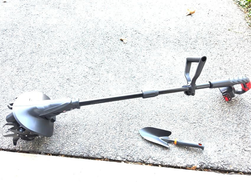 MZK 20V Cordless Tiller Cultivator, 8.5-Inch Steel Tines,360 RPM customer photo 1