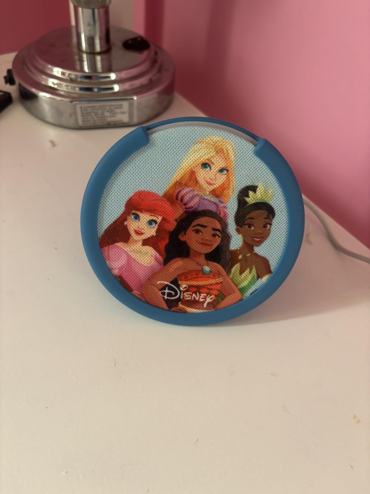 Amazon Echo Pop Kids (newest model), Enjoy age-appropriate audiobooks, sleep routines and Alexa+ experiences to create and learn, Disney Princess design customer photo 2