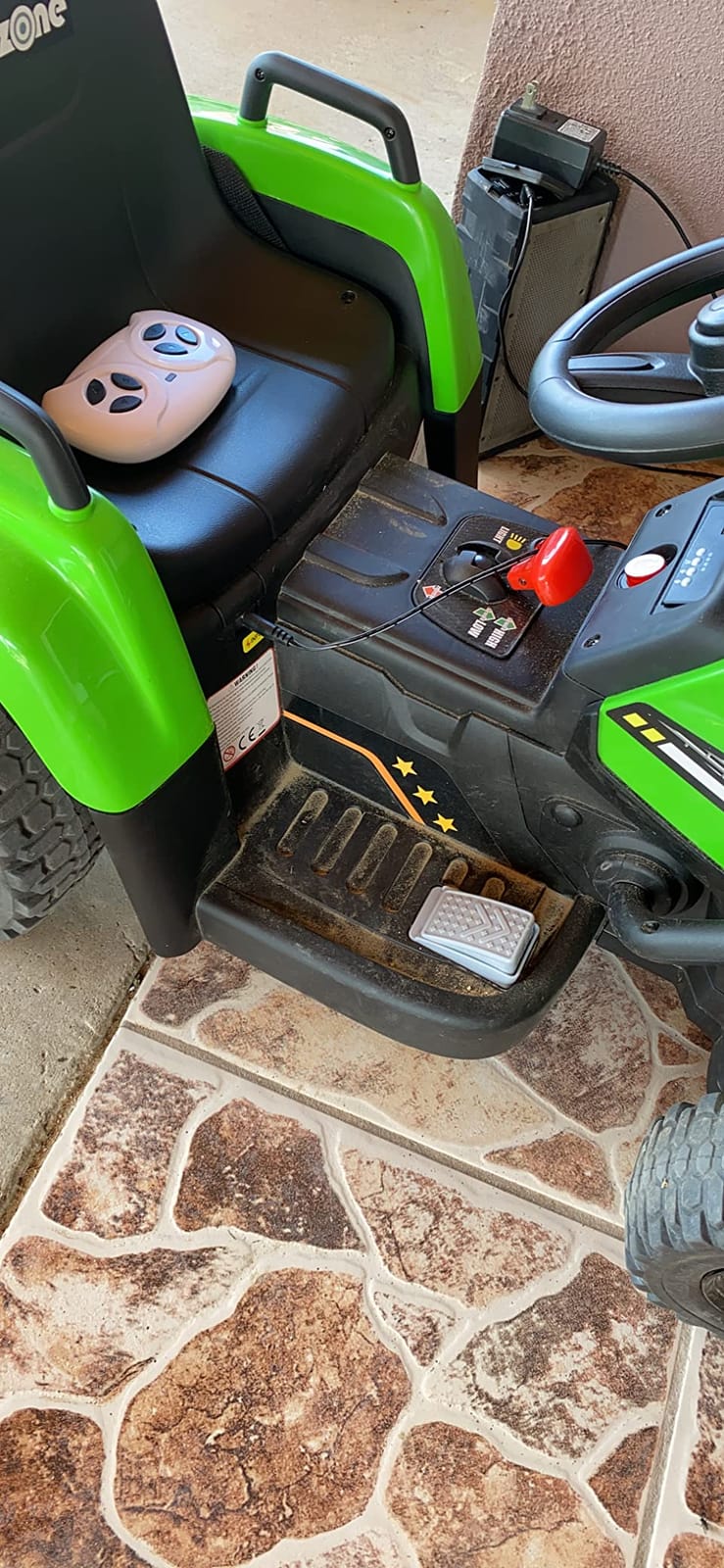 Kidzone 12V 7Ah Premium Electric Tractor Ride On Toy, Dark Green customer photo 1