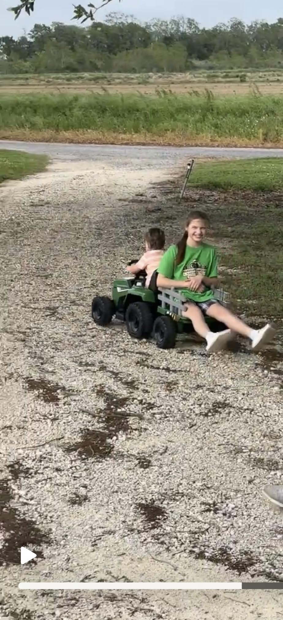 Kidzone 12V 7Ah Premium Electric Tractor Ride On Toy, Dark Green customer photo 2