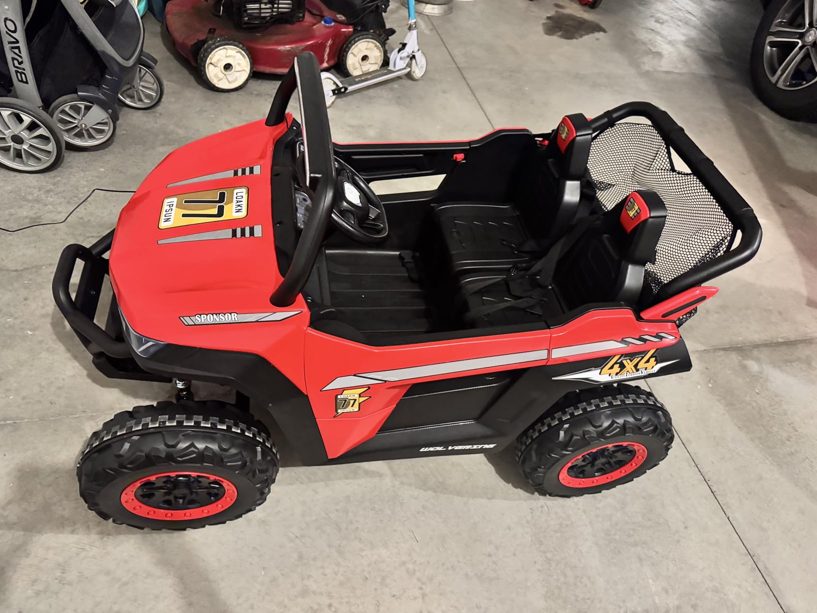 OLAKIDS 2 Seater Ride on Car for Kids, 12V UTV Kids' Electric Vehicles with Remote Control, Spring Suspension, Soft Start, Music Bluetooth FM, Battery Powered for Ages 3-8 (Bright Pink) customer photo 1