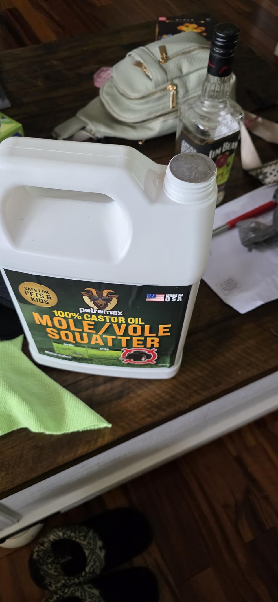 PetraMax Castor Oil Mole Repellent for Lawns - Best Anti Mole and Vole Repellent of Outdoor Space - How to Get Rid of Moles in My Yard, Garden Or Lawn, Safe and Effective Vole Deterrent (33.8 fl oz) customer photo 1