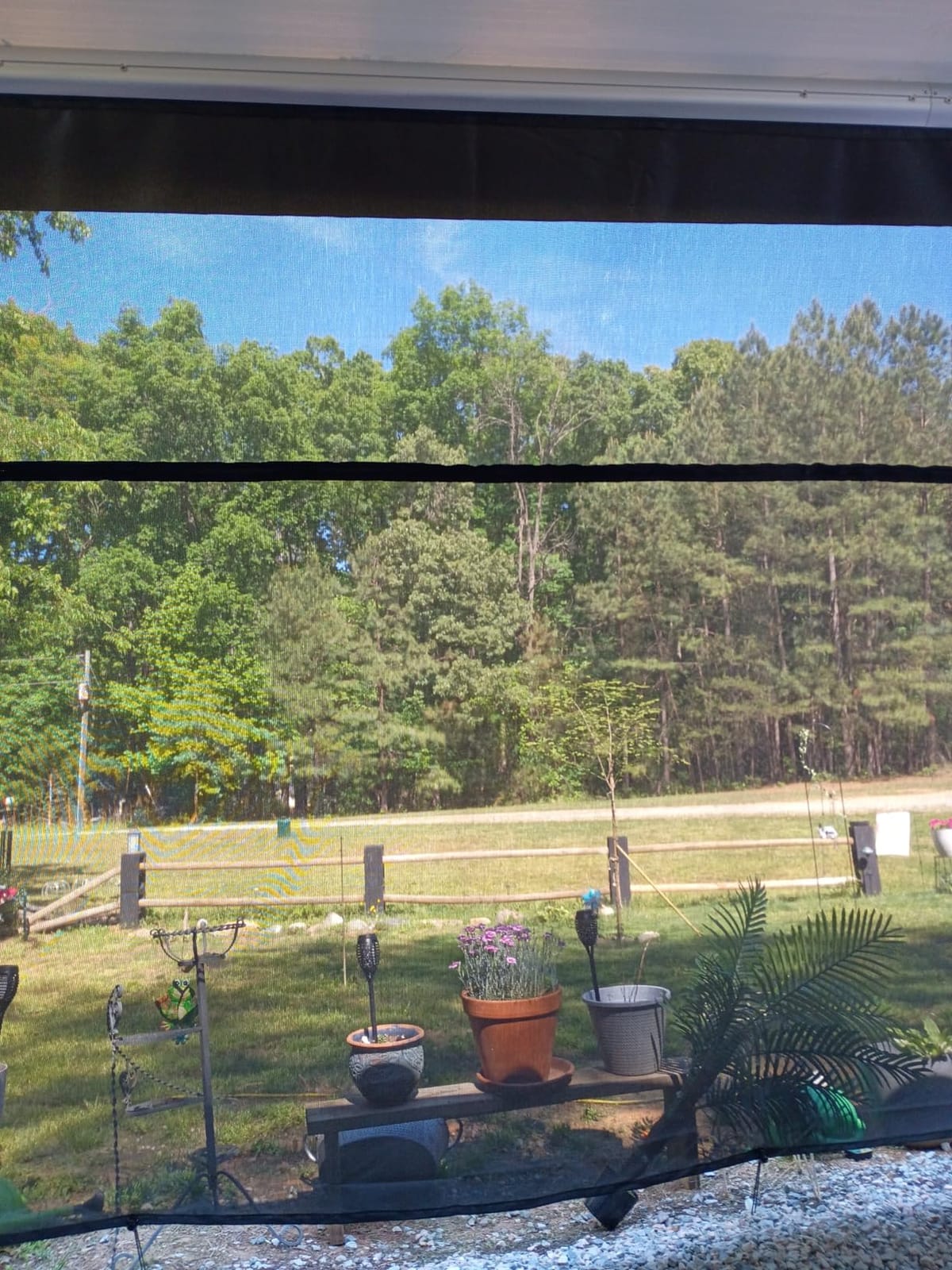 RV Awning Sun Shade Screen 8'x17'3''(Fit for 18' Awning),Black Mesh Shade Screen with Zipper,Universal Trailer Camper Awning Screen with Complete Kits,Improves Shadow and Privacy. customer photo 2